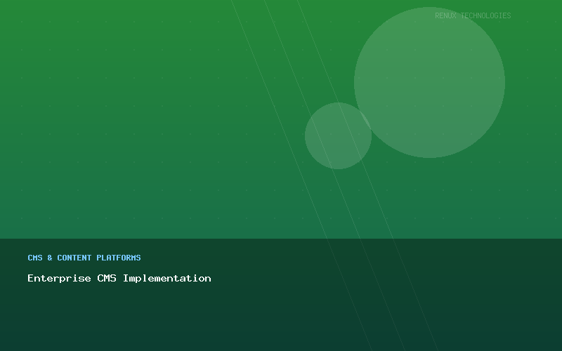 Enterprise CMS Implementation