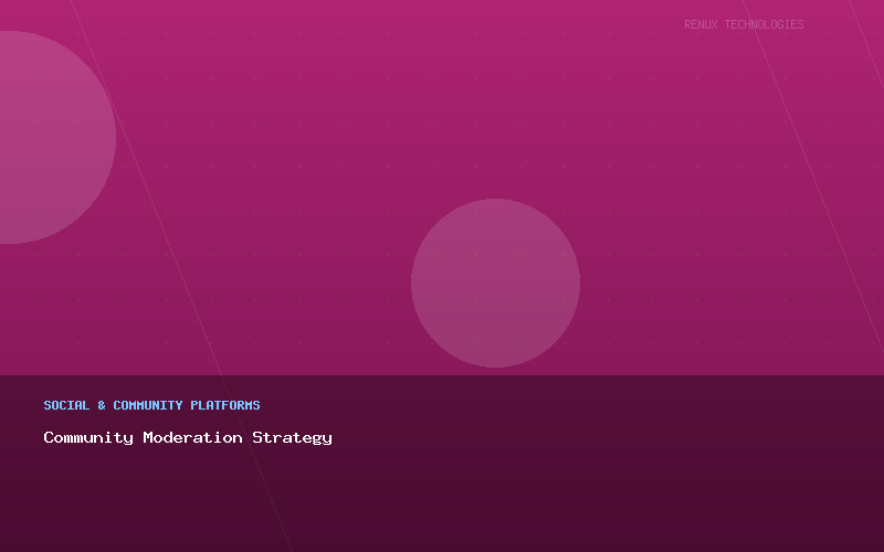 Community Moderation Strategy