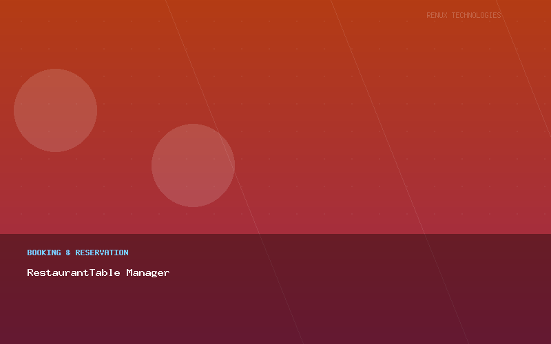 RestaurantTable Manager